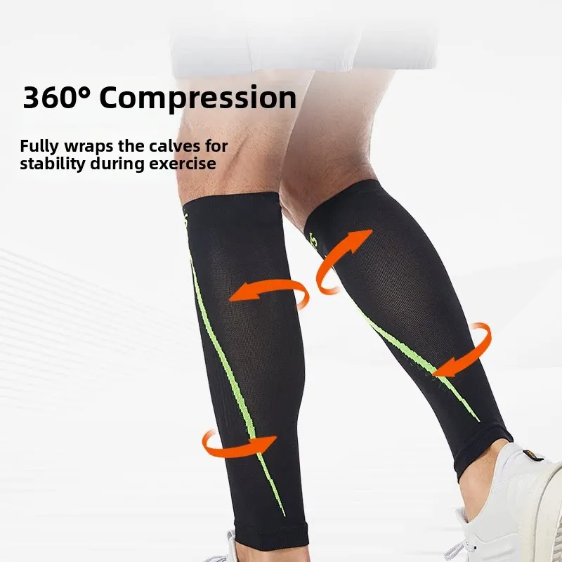 Calf Compression Sleeves Breathable Calf Support Athletic Compression Leg Sleeves For Basketball Cycling Gym Runners