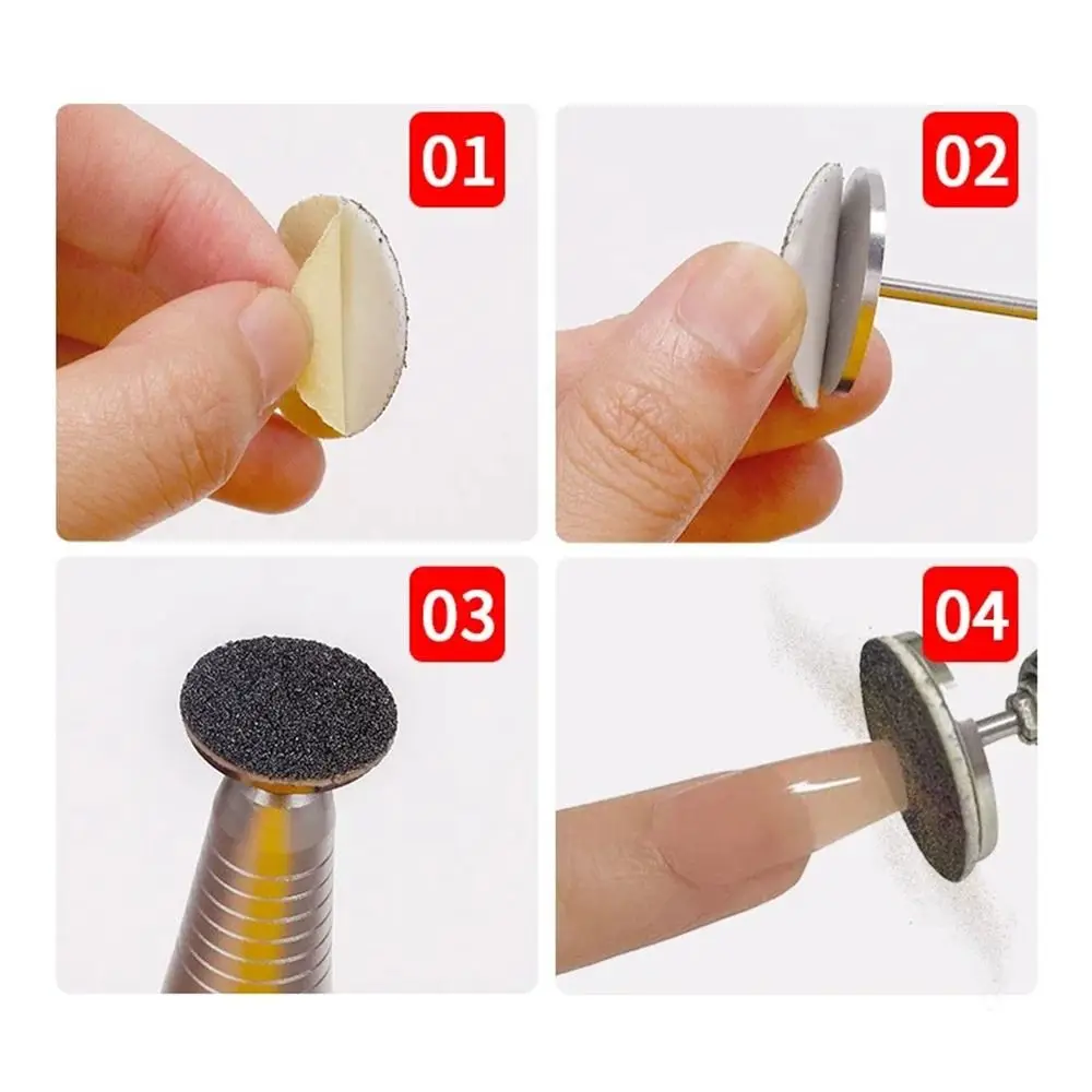60 unids/caja de eliminación de callos, papel de lija para uñas, herramienta limpiadora de piel muerta, pulido de brocas para uñas, disco de pedicura, limas universales para pies