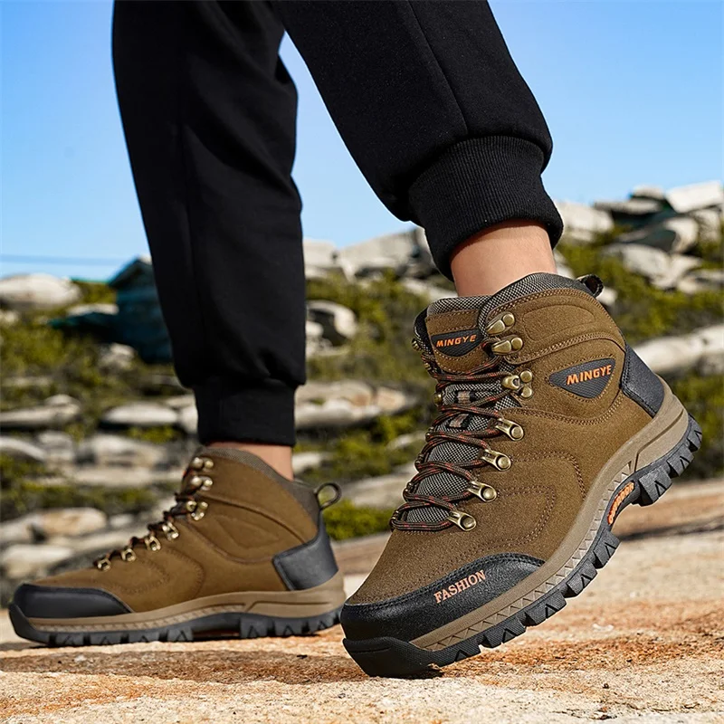 Autumn Winter High-top Outdoor Shoes for Men Waterproof Hiking Boots Big Size 47 Non-slip Trekking Boot Men Zapatillas De Hombre