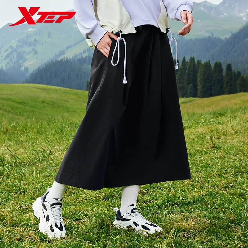 Xtep Long Skirt For Women 2024 Autumn Leisure Comfortable  Dresses Fashion Versatile Trendy Life-style Bottoms 876328210071