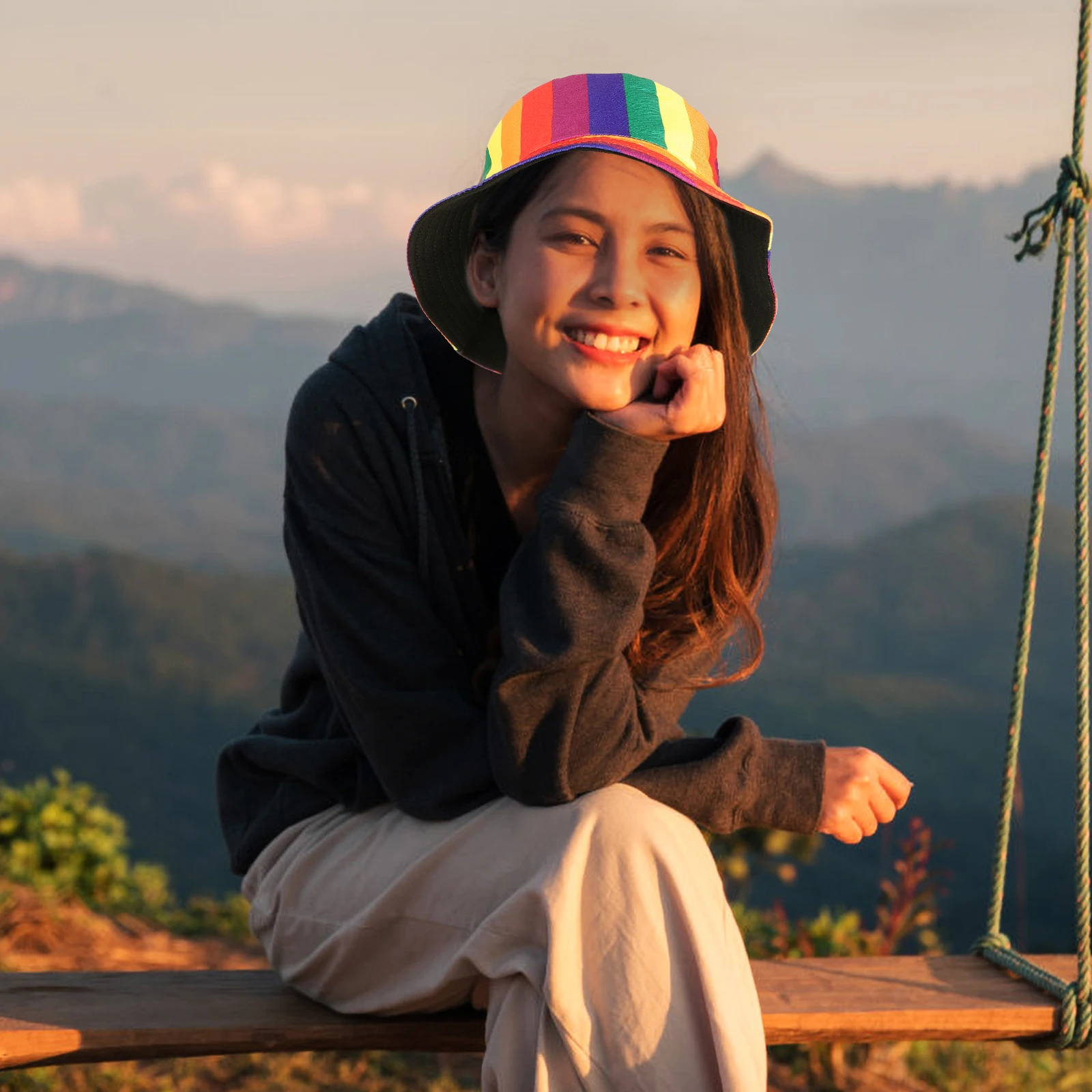 

Bucket Sun Protection Hat Lightweight Breathable Women Girls Fashion Cap Wide Brimmed Outdoor Hiking Camping Fishing Sunscreen