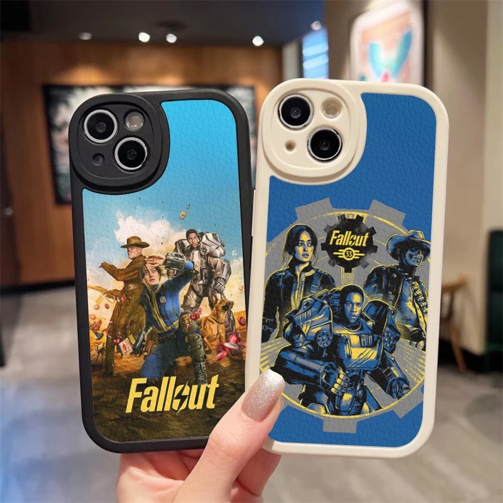 Games Fallout Phone Case For Iphone 16 15 14 Pro Max 13 12 11 Mini Xs Puls Lambskin Silicone Cover