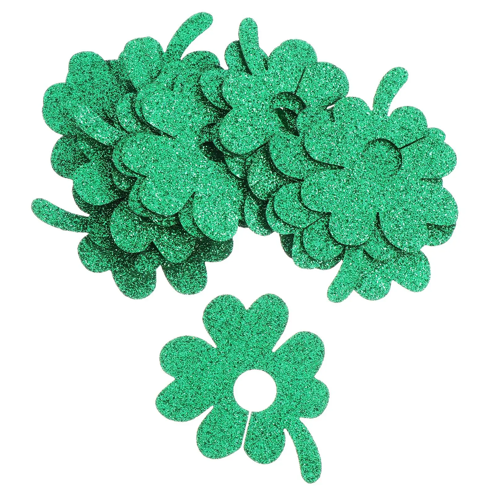 

24 Pcs Four Leaf Wine Glass Ring Outdoor Ornaments Marks Cocktail Glitter Nonwoven Cup Charms Drink Tags