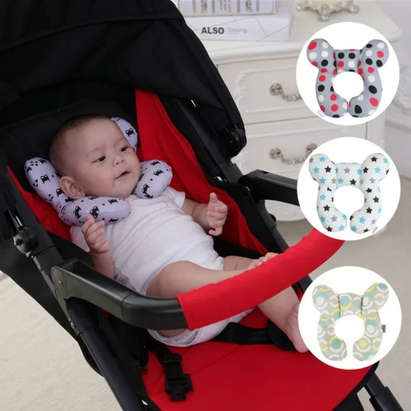 Cartoon Baby Pillow Children's U-shaped Travel Pillow Cotton Soft Baby Travel Car Children's Multi-functional Stroller Pillow