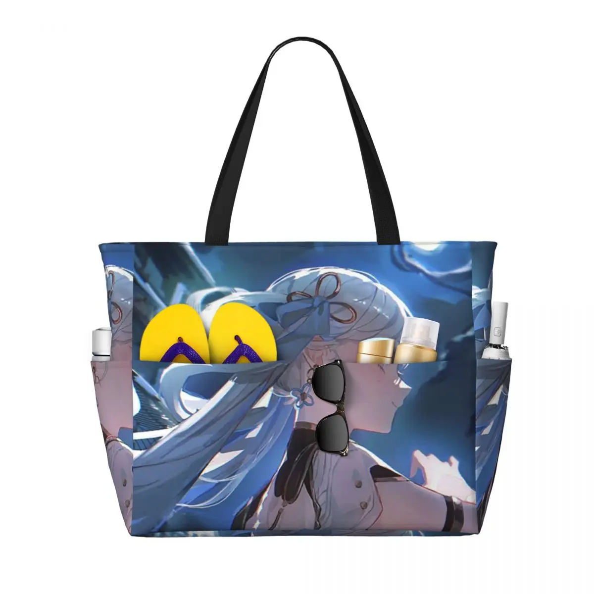 Jinhsi Wuthering Waves Beach Tote Bag Sport Gym Yoga Duffle Large Tote Bag Women Travel Bag Fitness bag