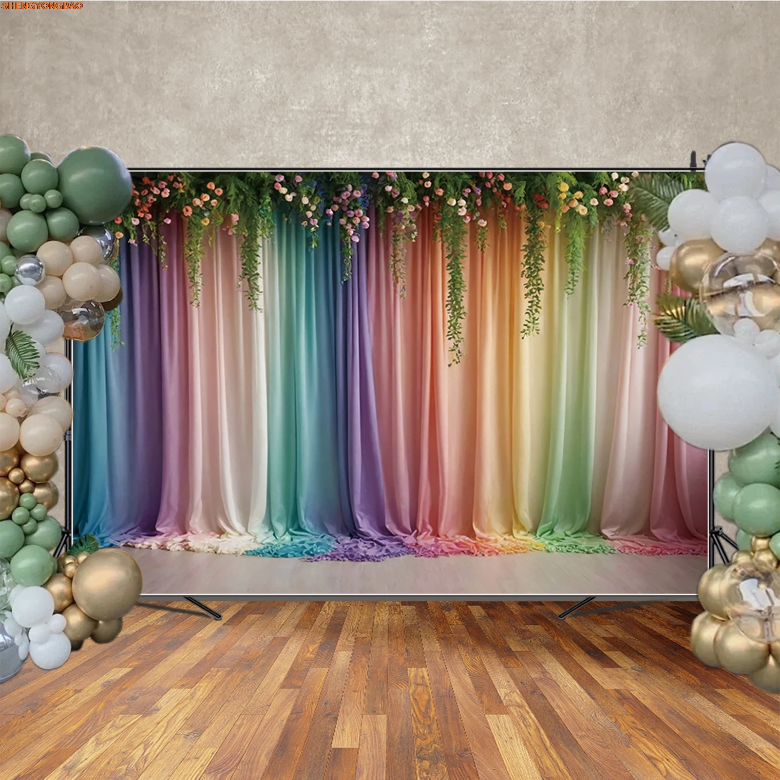 استحمام الطفل عيد ميلاد الديكور خلفية التصوير الفوتوغرافي دمية دب القلعة بالون التصوير الفوتوغرافي خلفية الطفل استوديو الدعائم