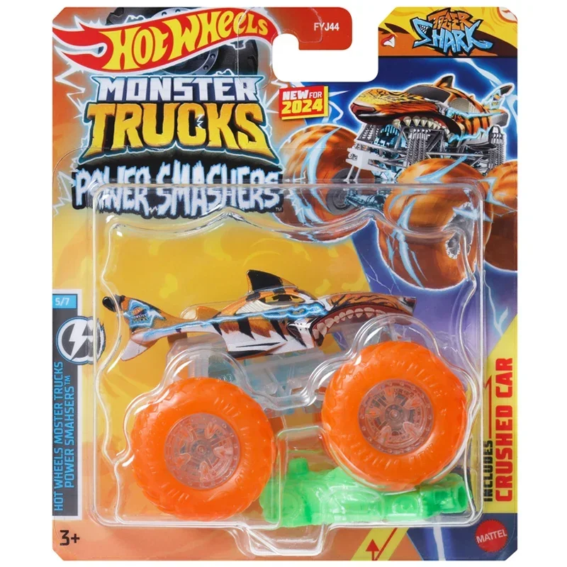 Genuine Hot Wheels Monster Trucks Boys Toys 1:64 Diecast Bone Shaker Duckn\' Roll Tiger Shark Fast & Furious Carbonator Gift