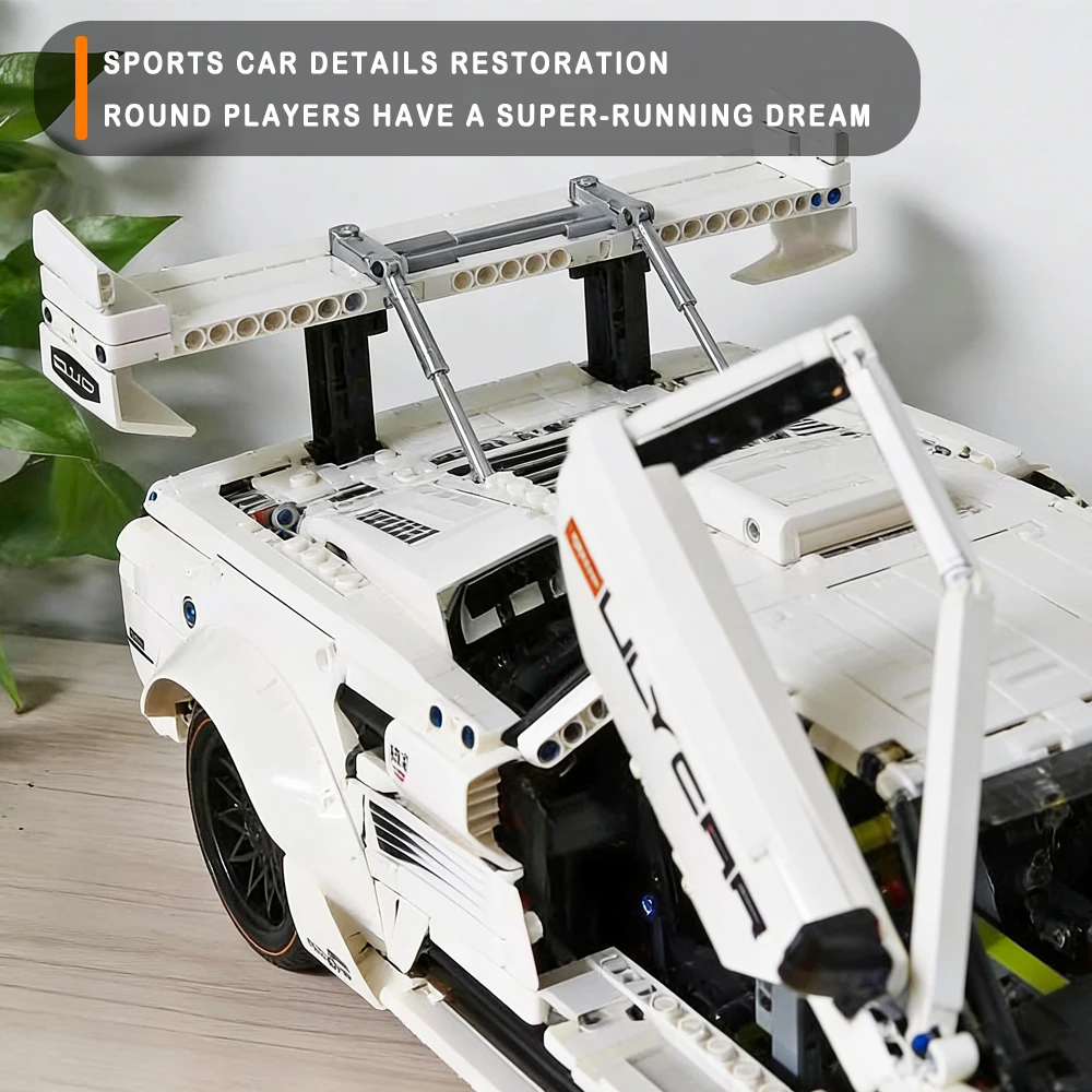 1:8 스케일 란보 LP5000 스포츠카 모델 블록 슈퍼카 브릭 어려운 기계 조립 세트 장난감 어린이 및 성인용 선물