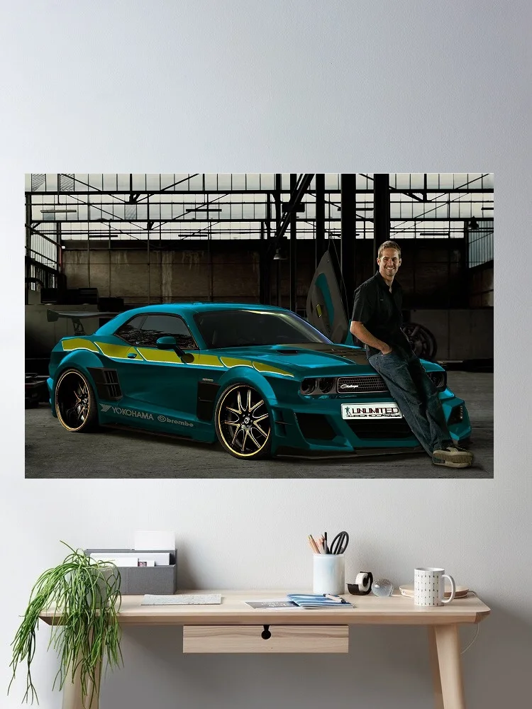 

8Style Choose Paul Walker Car, Art Print Silk Poster Home Wall Decor