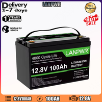 LANPWR 12.8V100AH Energy Storage Battery 1280WH Energy IP65 Waterproof LiFePO4 Battery Suitable for Car Use, Home Backup Battery