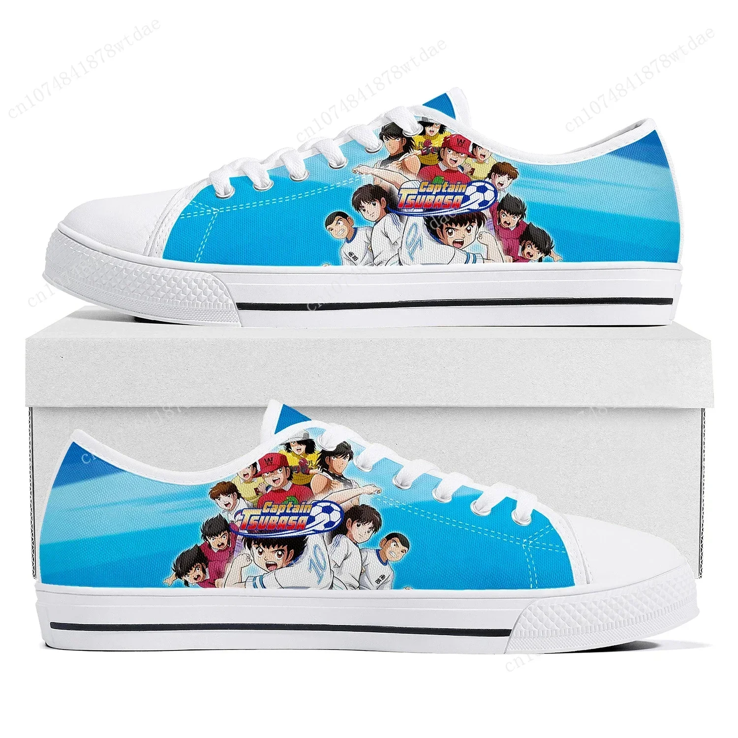 Captain Tsubasa Ozora Tsubasa Low Top Sneakers Womens Mens High Quality Canvas Sneaker Couple Comics Custom Made Shoes