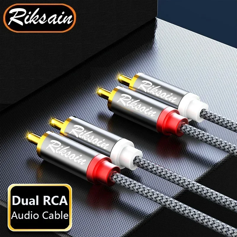 RCA Cable 2 RCA Male To 2 RCA Male Stereo Audio Cable for Home Theater HDTV Amplifier Hi-Fi Systems Speaker