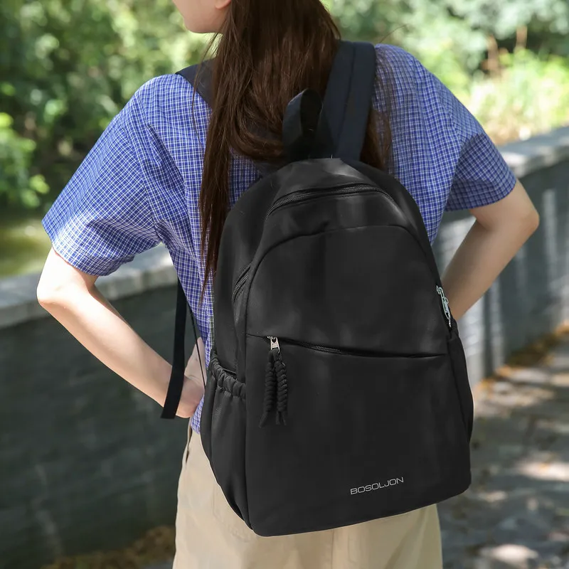 Ultra-light women's backpack, Japanese-style simple commuter computer backpack, multi-layer large-capacity travel backpack for j