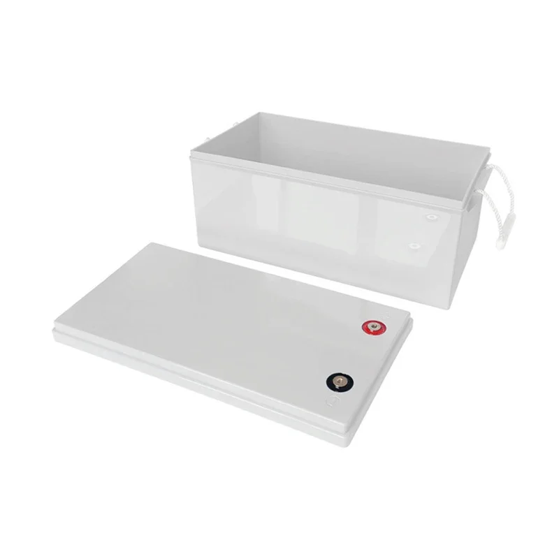 Lifepo4 بطارية الخلايا الشمسية حافظة 12 فولت 24 فولت 48 فولت 90 أمبير 105 أمبير 180 أمبير 200 أمبير 280 أمبير 320 أمبير صناديق تخزين البطارية بطارية RV علبة بلاستيكية