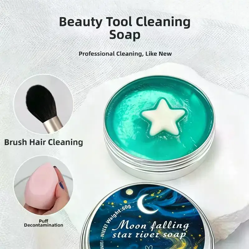/Kuz/Natural Makeup Brush Cleaner Soap Multi Functional Washing Outdoor Portable Cosmetics Travel Beauty Cleaner Tools Reusable