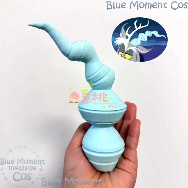 

Discorrd Hron Anime My Little Cosplay Pony Dragon Horn Blue White Headwear Hair Clip Girl Women Man Carnival Party Customized