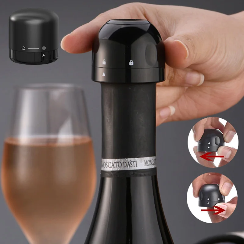 

1/2pcs Vacuum Red Wine Bottle Cap Stopper Silicone Sealed Champagne Bottle Stopper Vacuum Retain Freshness Wine Plug Bar Tools