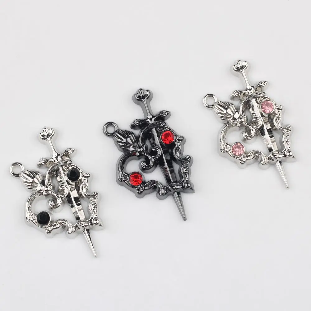 40pcs Cool Love Heart Pendant Charms Diy Hollow Silvery Color Necklace Earrings Pendant Connectors Handmade Jewelry Making
