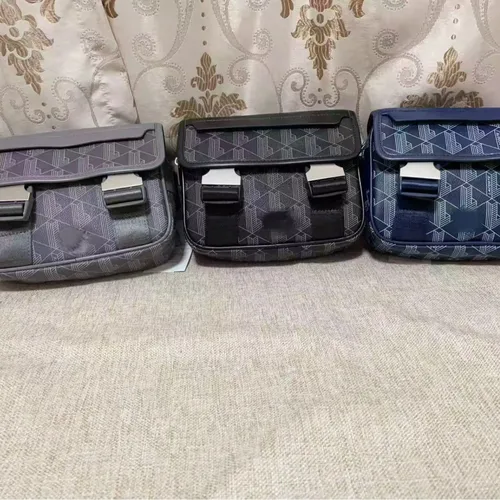 Imagen 2 del producto Nuevo bolso de hombro para hombre con estampado retro, bolso cruzado de tendencia informal, bolso de almacenamiento para teléfono móvil a la moda