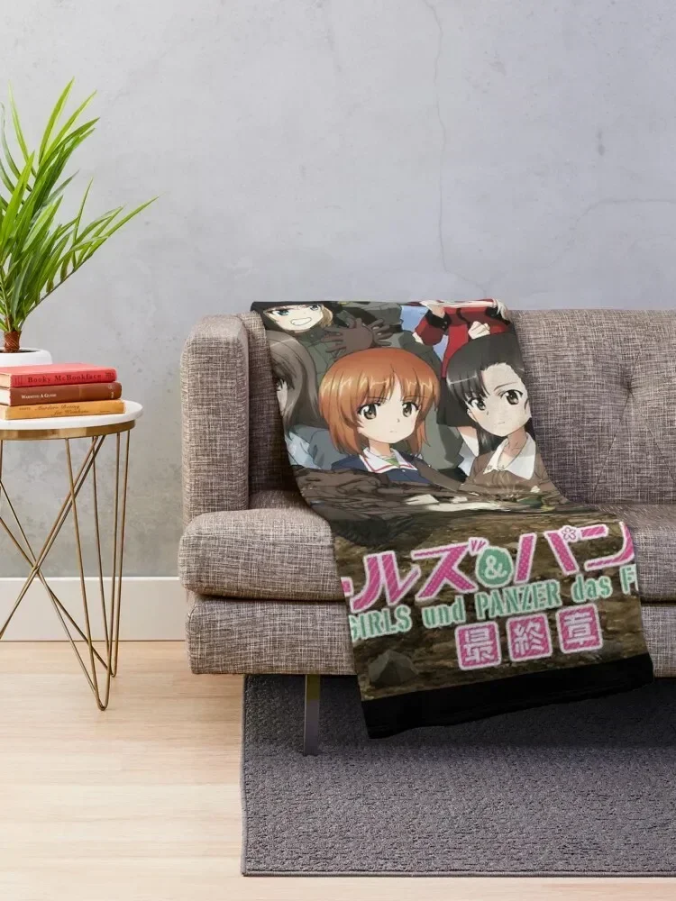 Women Men Girls Und Panzer The Finale Retro Vintage Throw Blanket