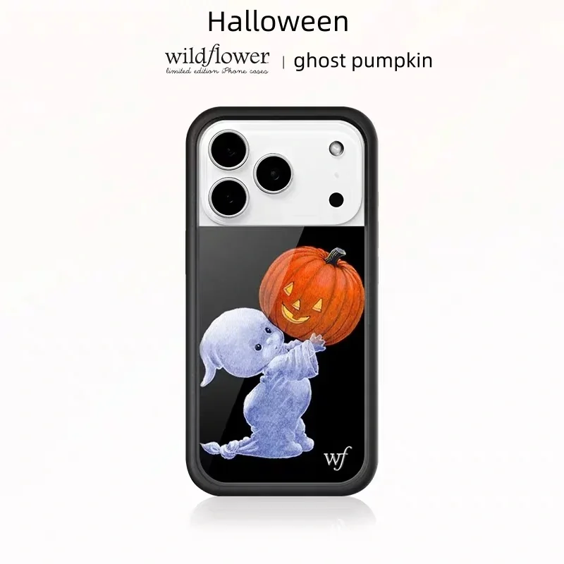 حافظة لهاتف آيفون 16 15 14 12 13 14 17Pro Max Halloween Happy Party Clown Little Ghost Cover     #2