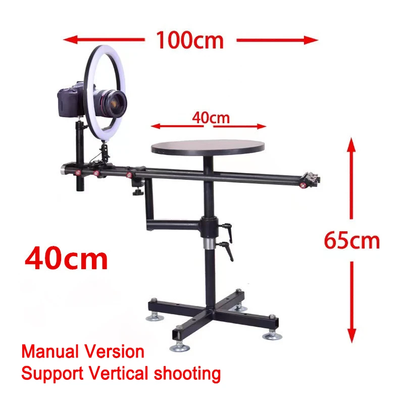 Professional Horizontal Vertical Surround Photography Rotating Stand 360 Panoramic Photo Booth FliP Video Shooting Table