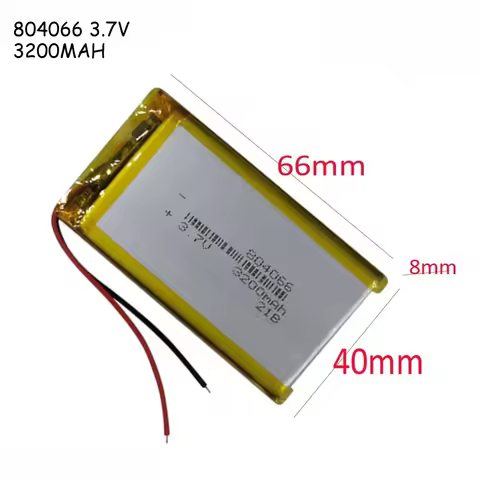 3200mAh 804066 Li-Polymer Battery 3.7V Rechargeable PH2.0 Plug for R36S Game Machine High Capacity Power Supply