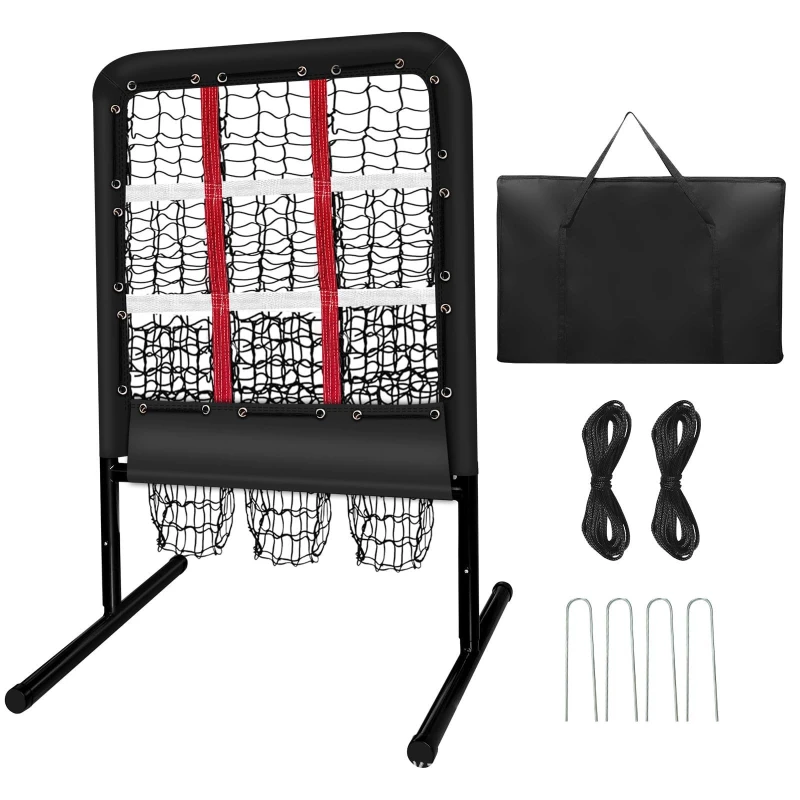 Adjustable Height Baseball Training Net Outdoor Practice Baseball Net Indoor Beginner Baseballs Nets Portable Sports Accessory