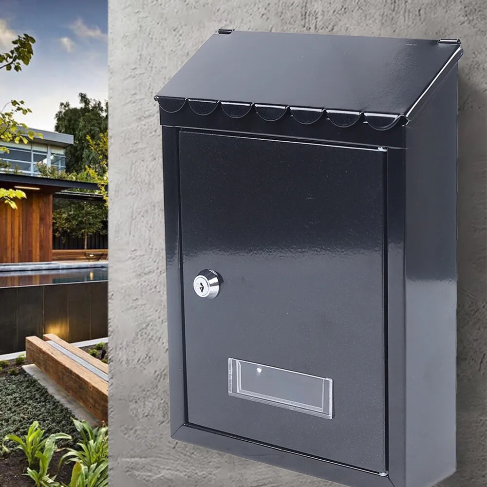 

Modern Outdoor Waterproof Extra Large Drop Box Wall Mounted Mailbox with 2 Keys
