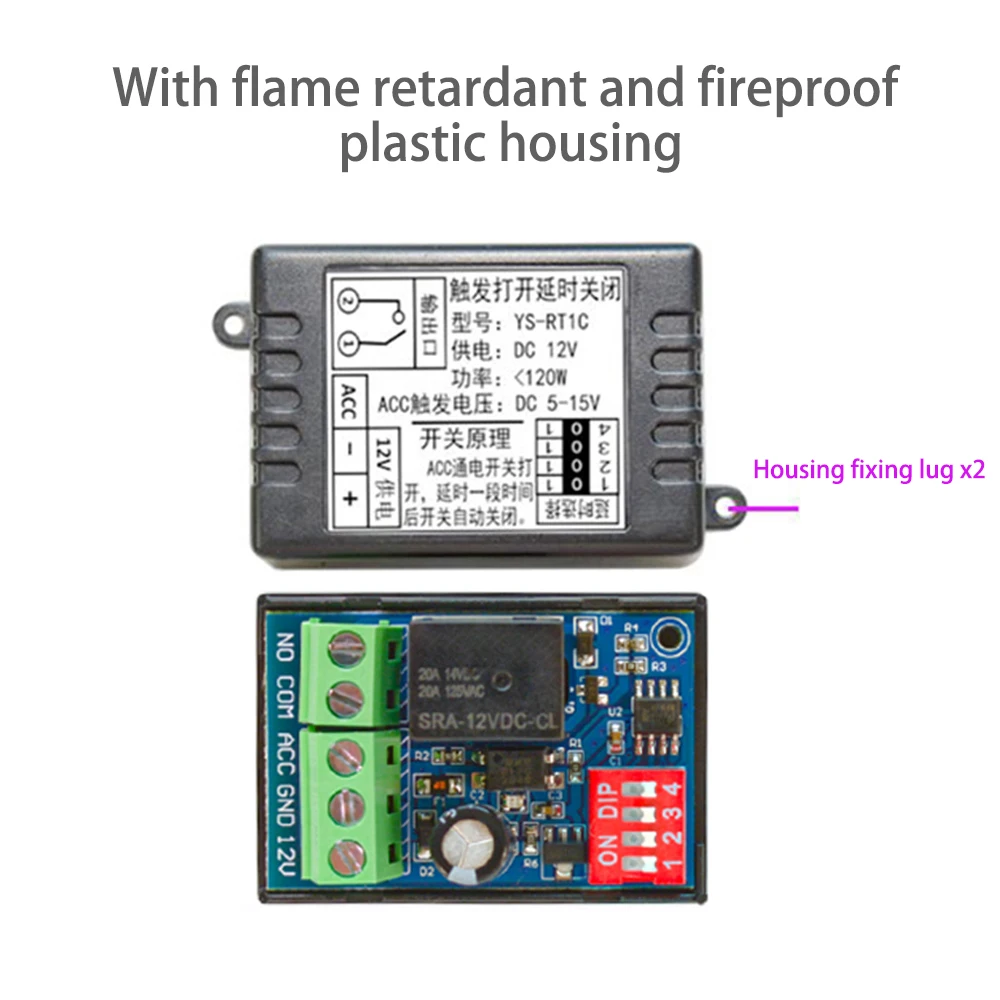 Auto Power Off Delay Switch DC 12V Car Delay Controller Power-on delay ACC Trigger Power-ON Delay Relay RT1C RT1K RT1T RT1Q RT1M