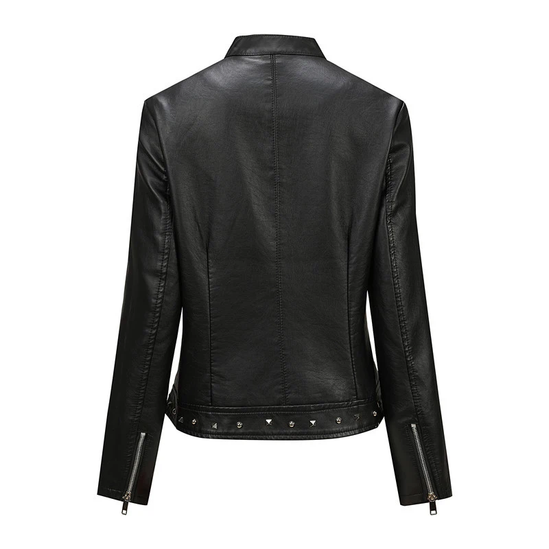 Autumn Winter Women's PU Leather Jacket Outdoor Girls Warm Leather Biker Coats Fashion Female Punk Motorcycle Jackets Clothing