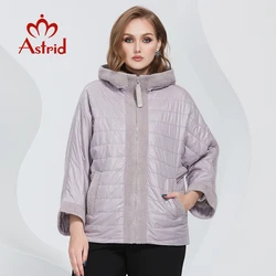 Astrid 2022 Spring Women Parkas Oversize Padded Coats Hooded Mink Fleece Fur Stitching Women's Jacket Outerwear Quilted AM-9403