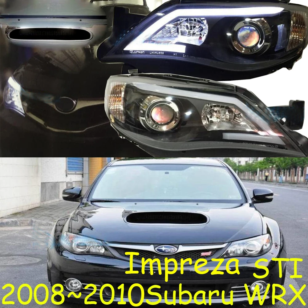 

2008 ~ 2010y автомобильный передний фонарь для Subaru Impreza, фара WRX STI, автомобильные аксессуары, светодиодные противотуманные фары DRL для Impreza WRX