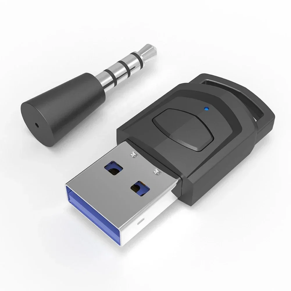 محول جهاز إرسال الصوت USB بلوتوث 5.0 اللاسلكي لجهاز PS5 PS4 نينتندو سويتش سماعة الرأس PC مع ميكروفون Aux 3.5 ملم