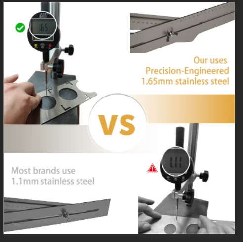 Ceramic Tile Hole Locator, Stainless Steel Universal Punching Tool Stainless Steel Ceramic Tile Hole Locator Ruler Adjustable