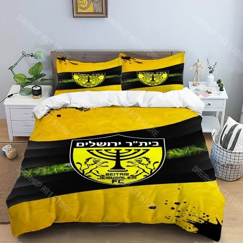 3D Printed B-Beitar FCBJ Jerusalem Bedding Set for Boys Girls Duvet Cover Pillowcase Twin Queen King Full Single Double Sizes