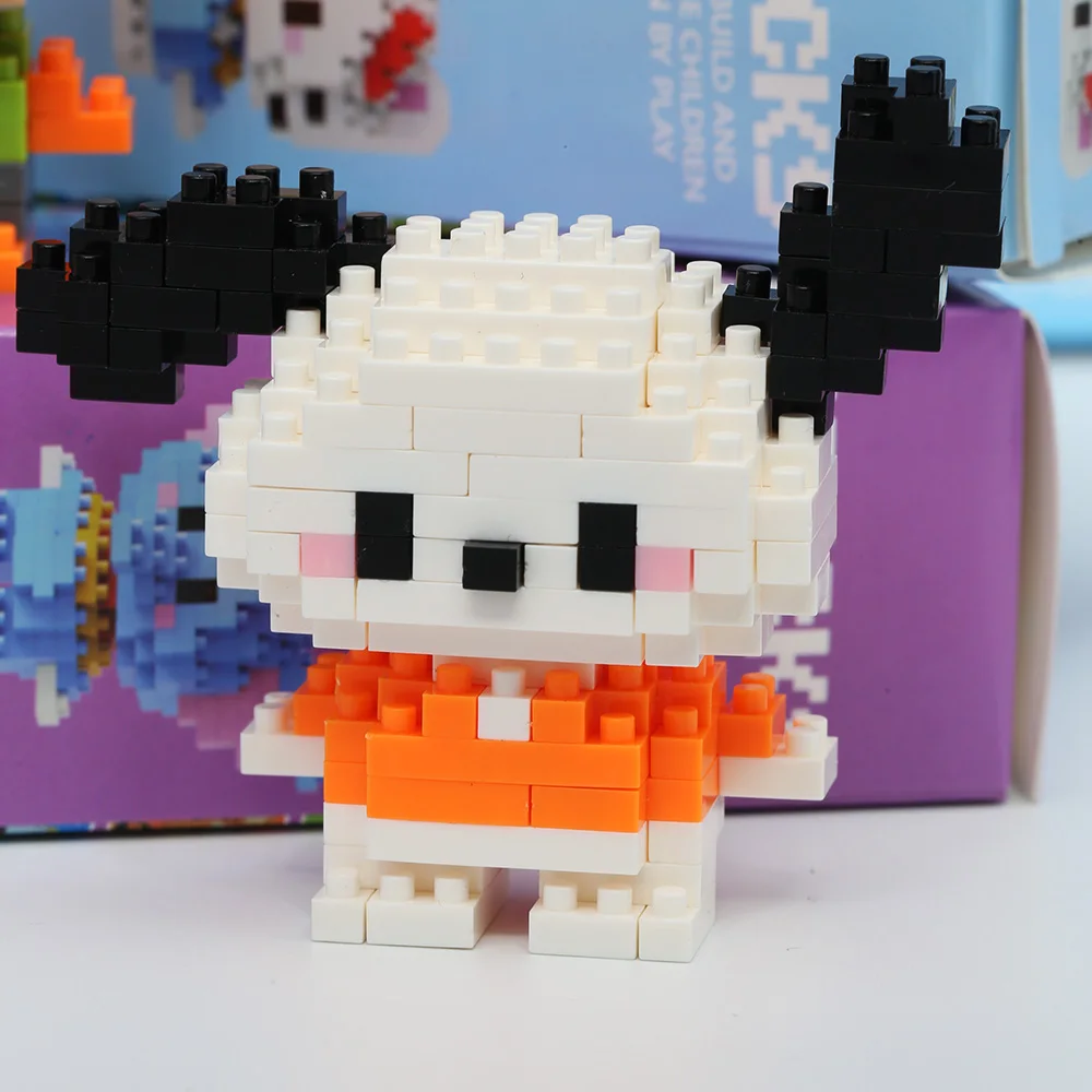 디즈니 스티치 장난감 어린이를위한 빌딩 블록 애니메이션 공주 미키 마우스 미니 액션 블록 장난감 벽돌 장난감 어린이 선물