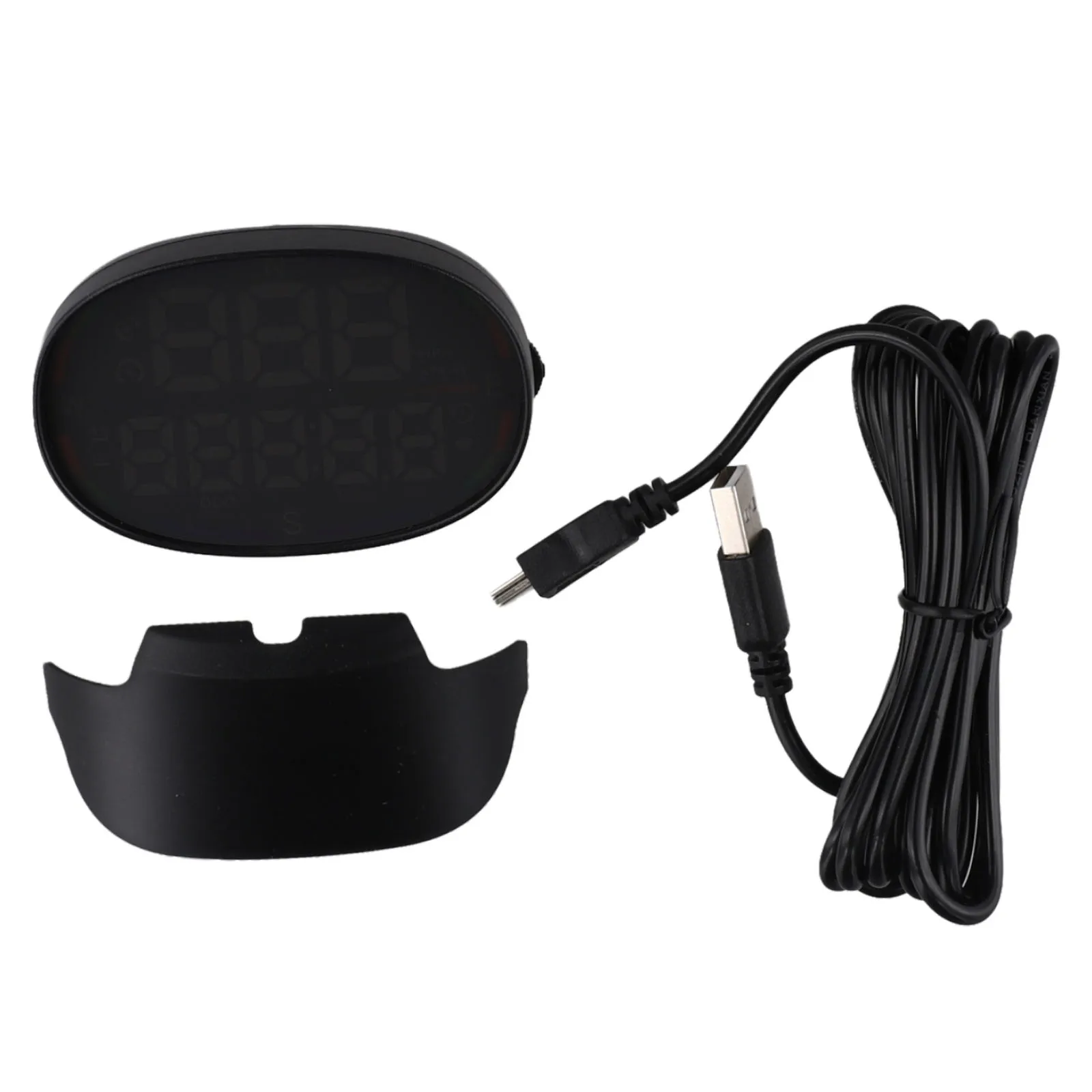 HUD Head-up Display GPS Digital Speedometer For Car Speed Gauge MPH KM/H Mileage Speed Alarm With LED Atmosphere Light