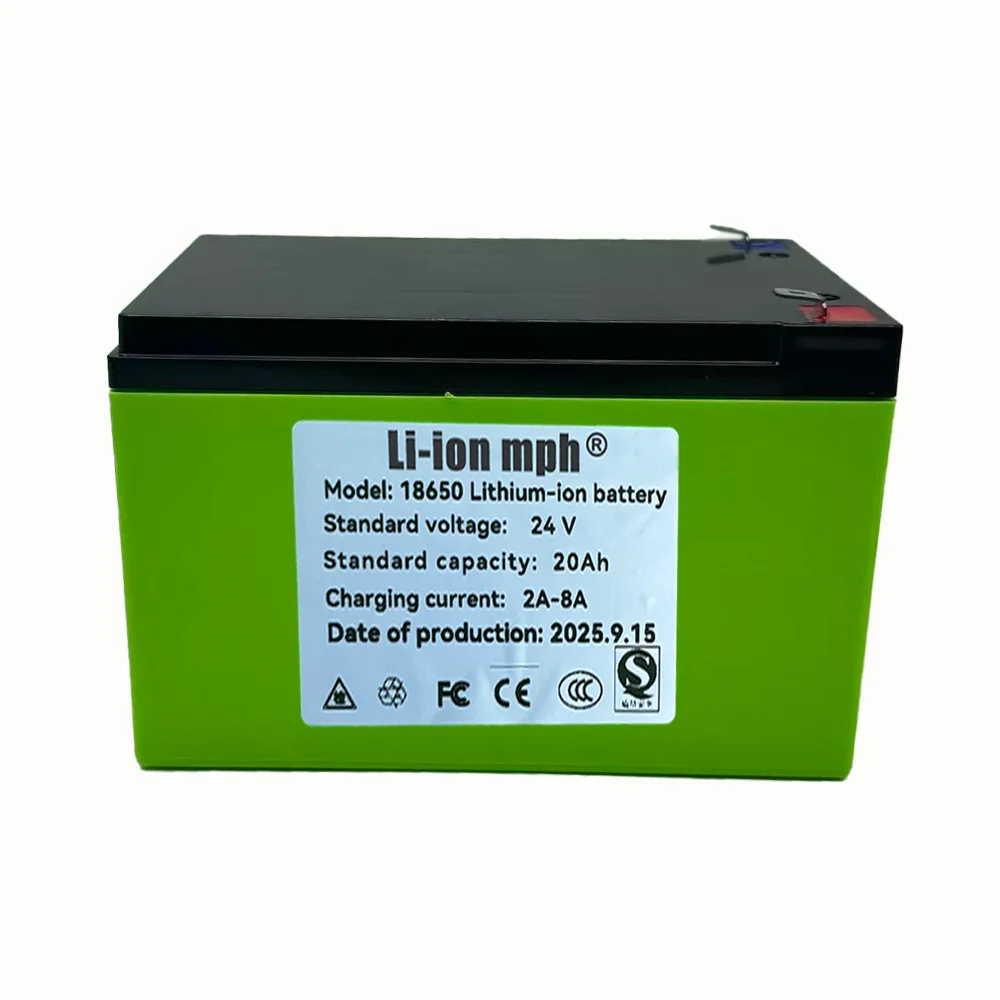 

24V 12Ah LiFePO4 Lithium Battery Built-in BMS 6000+ Deep Cycles Rechargeable Battery Perfect for Fish Finders Power Wheels UPS