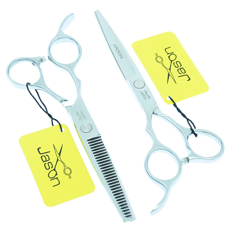 Jason 5.5/6 inch Left Hand Hairdressing Scissors Barber Shears Salon Hair Cutting Thinning Styling Tool Haircut Shears A0046D