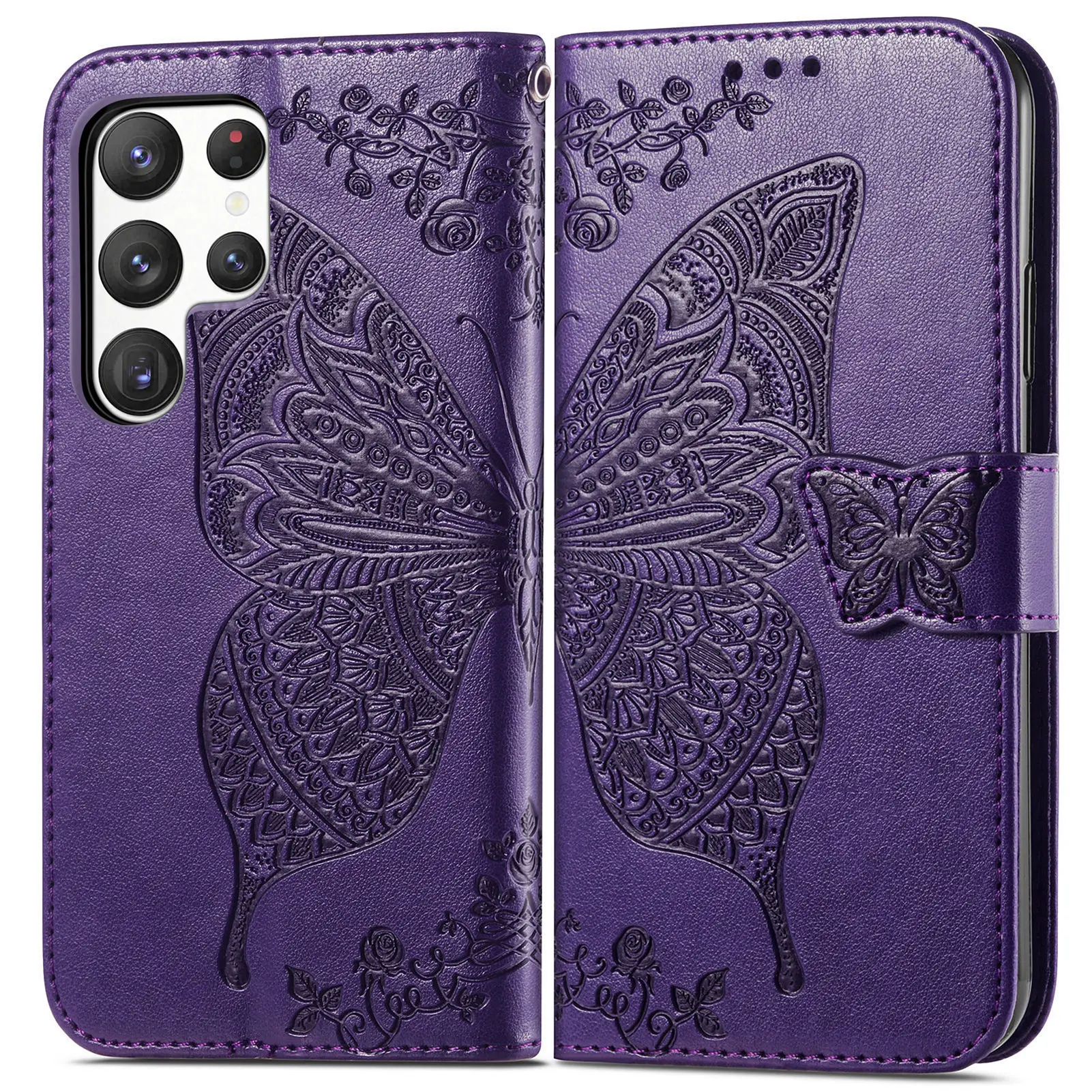 Suitable for Samsung S26 Ultra mobile phone, manual leather cover flip phone case, Galaxy S25FE anti-drop protection case