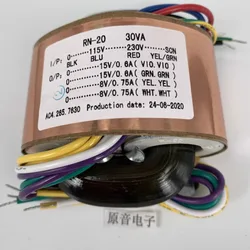 R Core Transformer 20W R20 Transformers 230V To 2X15V 2X8V Copper Custom Shield Preamp Decoder Earphone DAC Audio Power Supply
