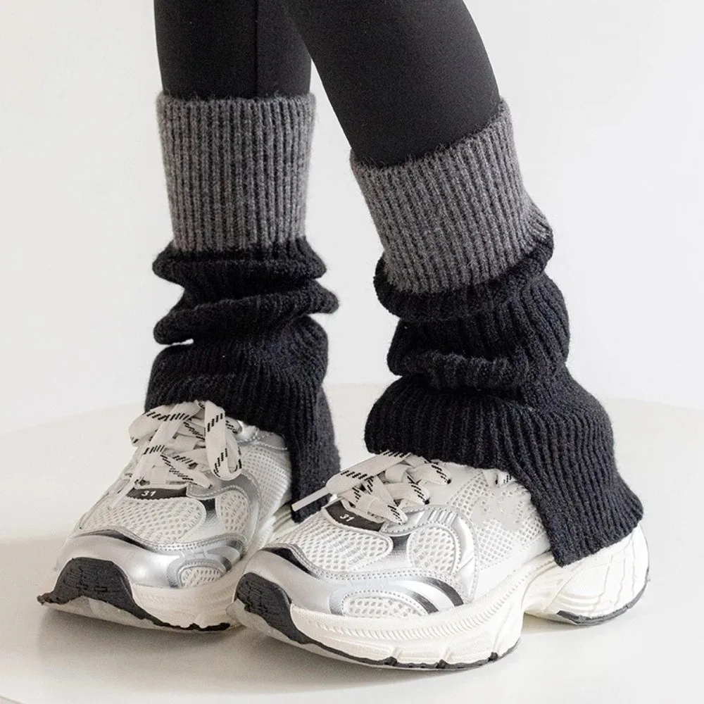 

Jk Harajuku Children's Leg Warmers Color Blocking Sweet Lolita Knitted Socks Kawaii Casual Kids Long Socks Winter