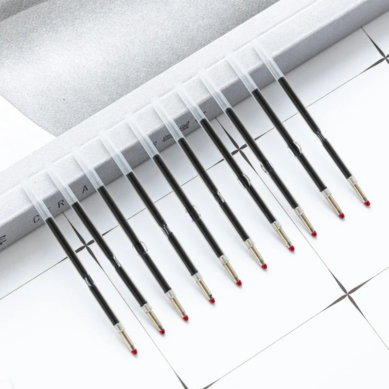 

200 шт., пластиковый стержень для шариковой ручки, студенческие канцелярские принадлежности, гладкая замена, сменный стержень для шариковой ручки, стержень для ручки с бисером