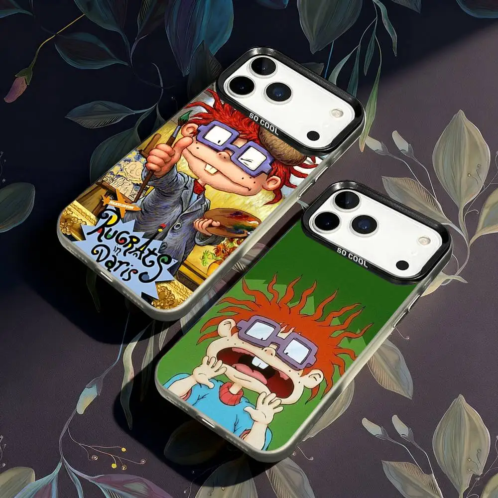 

Funny R-Rugrats Cartoon Phone Case For iPhone 17,16,15,14,13,12,X,8,Pro,Max,Plus,E,SE4,Air,Mini IMD Matte Black