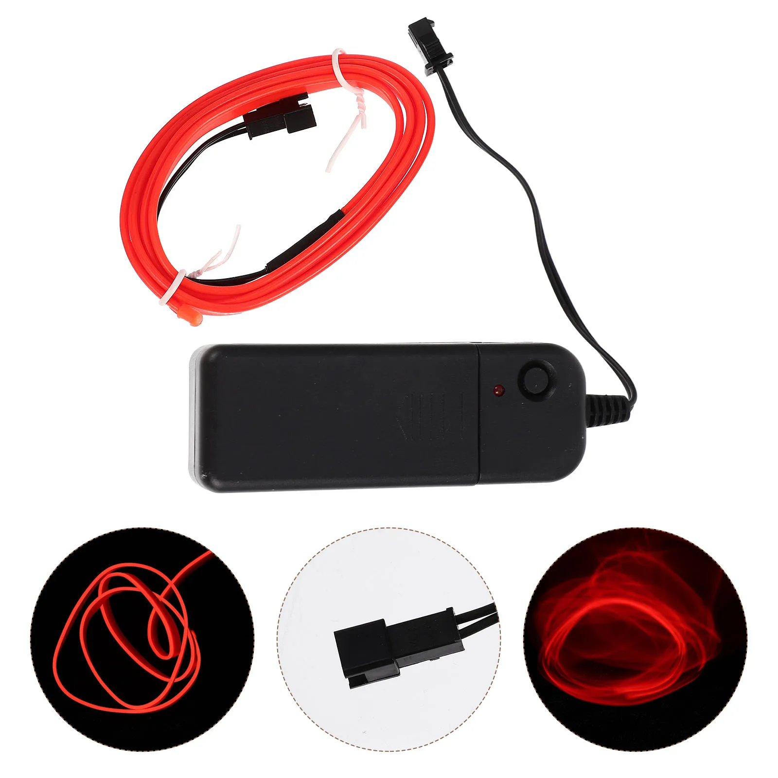 

Flexible LED Neon Lights Rope Red Waterproof DIY Car Interior Decorative Lighting for Clothes Party Supplies El Wire Dance