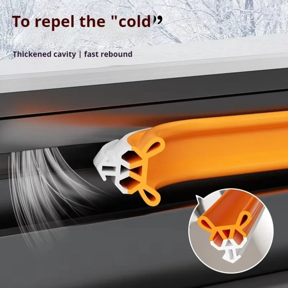 

Soundproofing 4M Window Seal Strip Self-adhesive TPE Insulation Strip Bilateral Flexible Weather Strip Weatherproofing