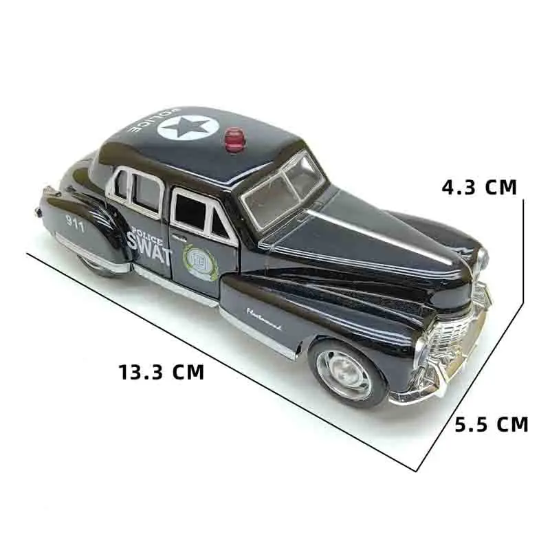 Modelo de coche vintage americano clásico de aleación, con simulación realista, función extraíble y puertas que se pueden abrir, un coche de juguete para niños
