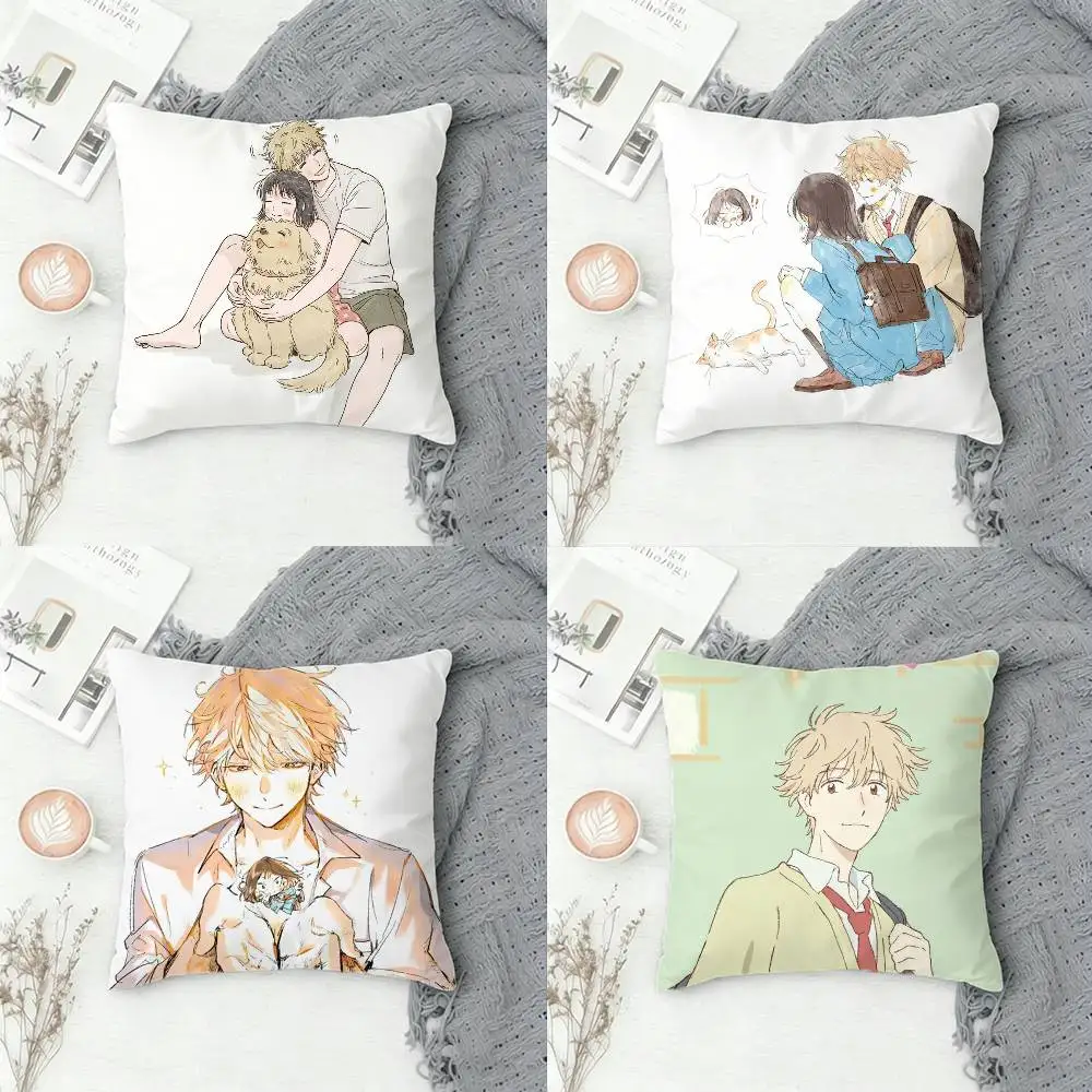 

S-Sukiroba Double-sided Printed Square Pillow Cover Decorative Cushion Cover for Sofa Bedroom Bedside