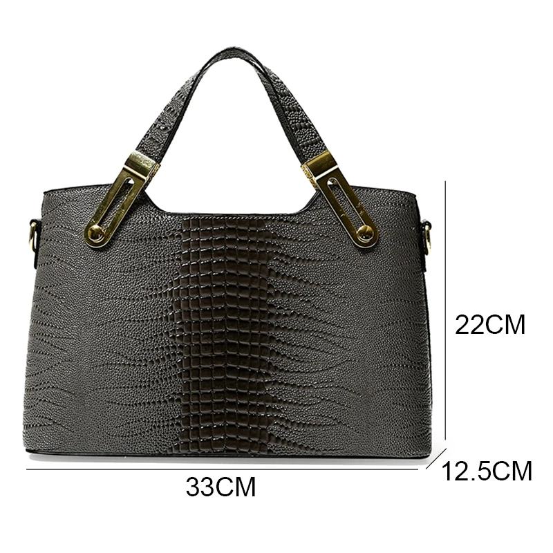 Imagem -04 - Bolsas de Luxo Padrão Crocodilo para Mulheres Designer Quente Couro pu Alça Superior Bolsa Casual Feminina Inverno Novo 2023